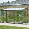 HALLS QUBE LEAN-TO 612 VÆGDRIVHUS 3 MM HÆRDET GLAS SORT 7,1 M2