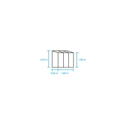 HALLS QUBE LEAN-TO 26 VÆGDRIVHUS 3 MM HÆRDET GLAS SORT 1,2 M²