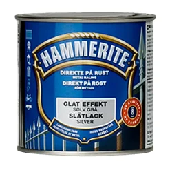 HAMMERITE GLAT-EFFEKT METALMALING 250 ML SØLV