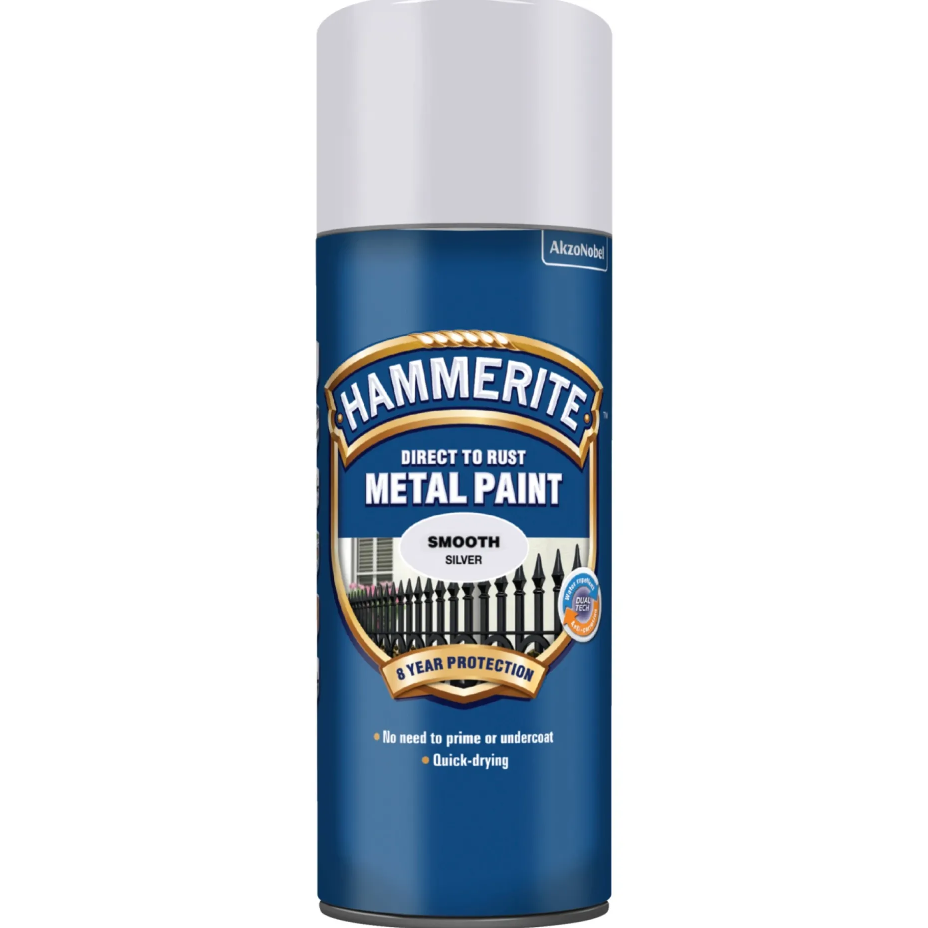 HAMMERITE GLAT-EFFEKT METALMALING 400 ML SØLV