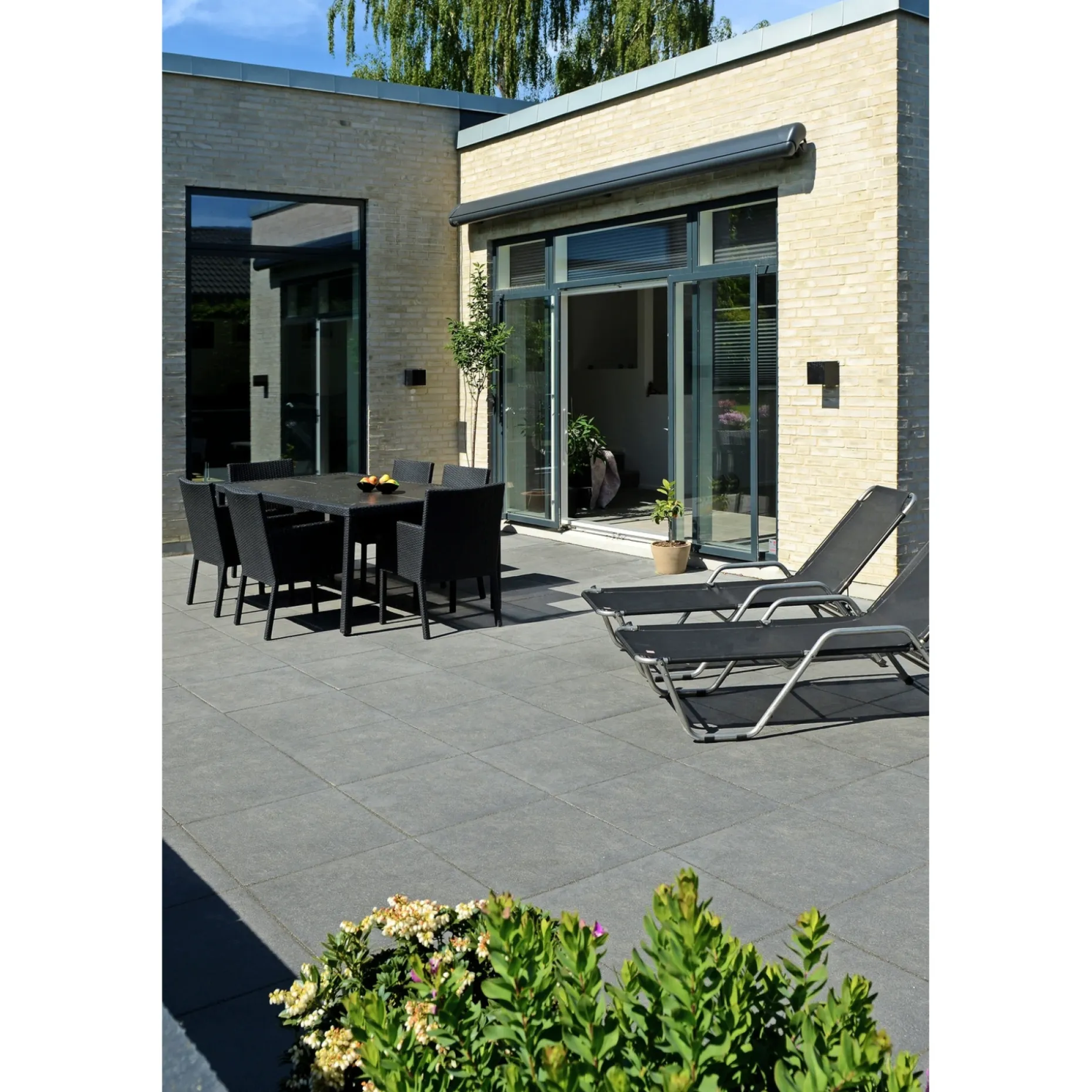IBF TRENDLINE HAVEFLISE 4 X 60.50 X 60.50 CM GRAFITGRÅ FLAMMET