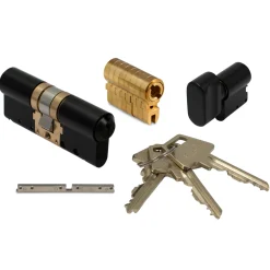 JASA NOIR UNIVERSAL DRÅBECYLINDER CYLINDERLÅS DRÅBECYLINDER MATSORT 1 STK