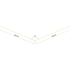 JUAL SORT ALU-PROFIL 1ES, 16" INKL. BLINDFALS SKOTRENDE 1 M