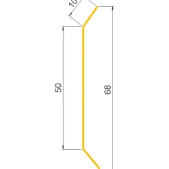 JUAL SORT ALU-PROFIL 11FS, 10 X 50 MM. FUGESKINNE 1 M