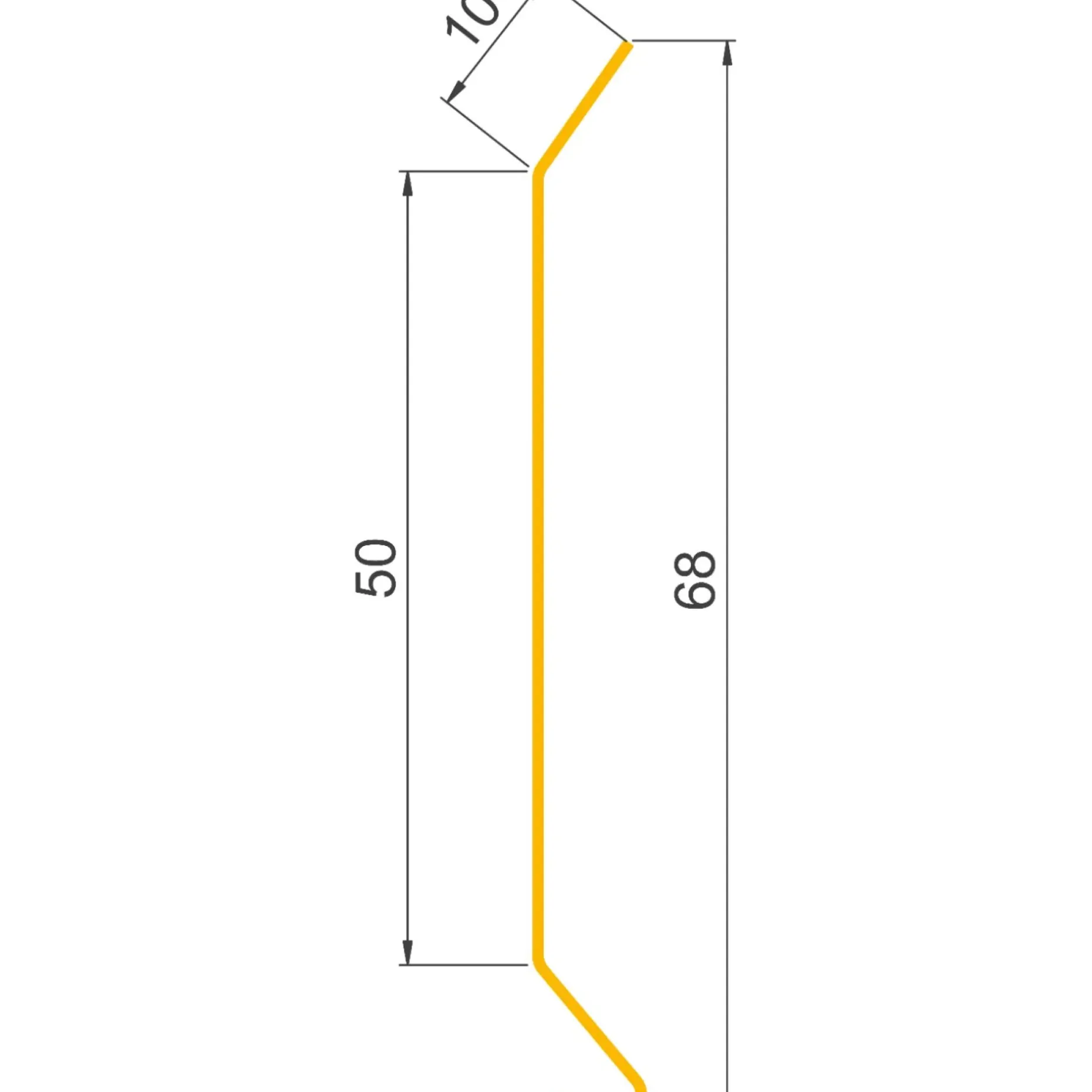 JUAL SORT ALU-PROFIL 11FS, 10 X 50 MM. FUGESKINNE 1 M