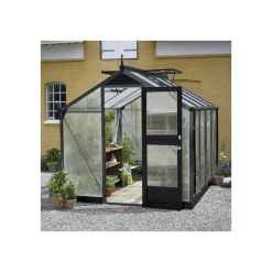 JULIANA COMPACT EKSKL. SOKKEL DRIVHUS 10 MM POLY ANTRACIT 6,6 M2