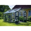 JULIANA PREMIUM EKSKL. SOKKEL DRIVHUS 3 MM HÆRDET GLAS HELE BANER ALU 13 M²