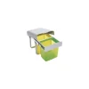 JUVEL EKKO 2 AFFALDSSTATIV HVID/GUL 16+16 L