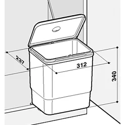 JUVEL SESAMO 1 AFFALDSSTATIV HVID 16 L