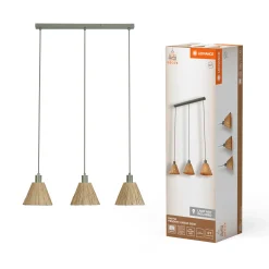 LEDVANCE DECOR RAFFIA GULVLAMPE BRUN/GRØN 71,3 CM