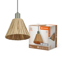 LEDVANCE DECOR RAFFIA GULVLAMPE BRUN/GRØN 21,3 CM