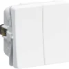 LK FUGA 1 MODUL, DOBBELT ALM. KRONE AFBRYDER HVID