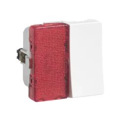 LK FUGA 1 MODUL ENKELT M/LAMPE AFBRYDER HVID