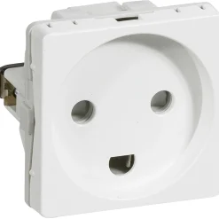 LK FUGA STIKKONTAKT HVID 1 MODUL M/JORD