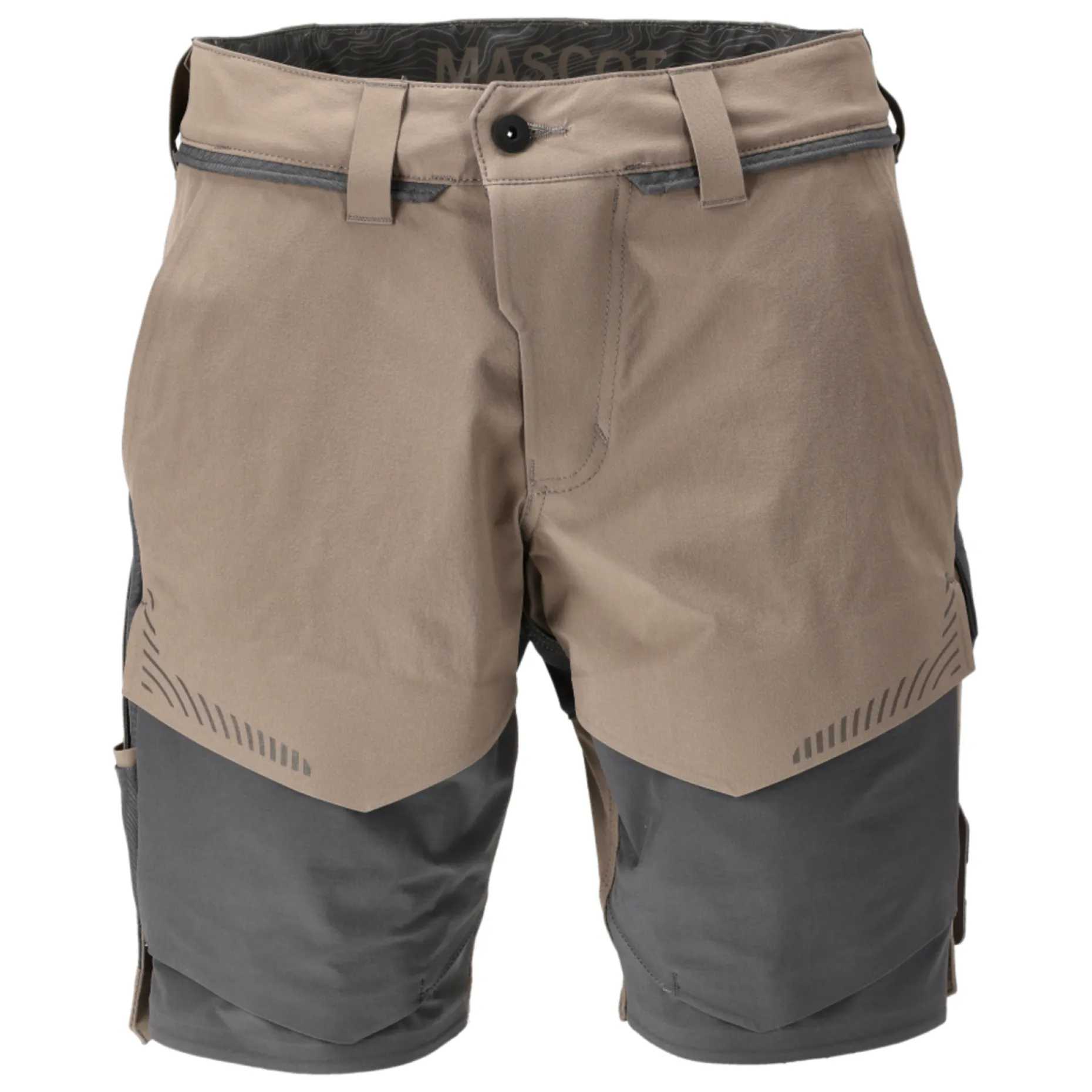MASCOT CUSTOMIZED 22149 SHORTS 24C46 MØRK SAND/STENGRÅ