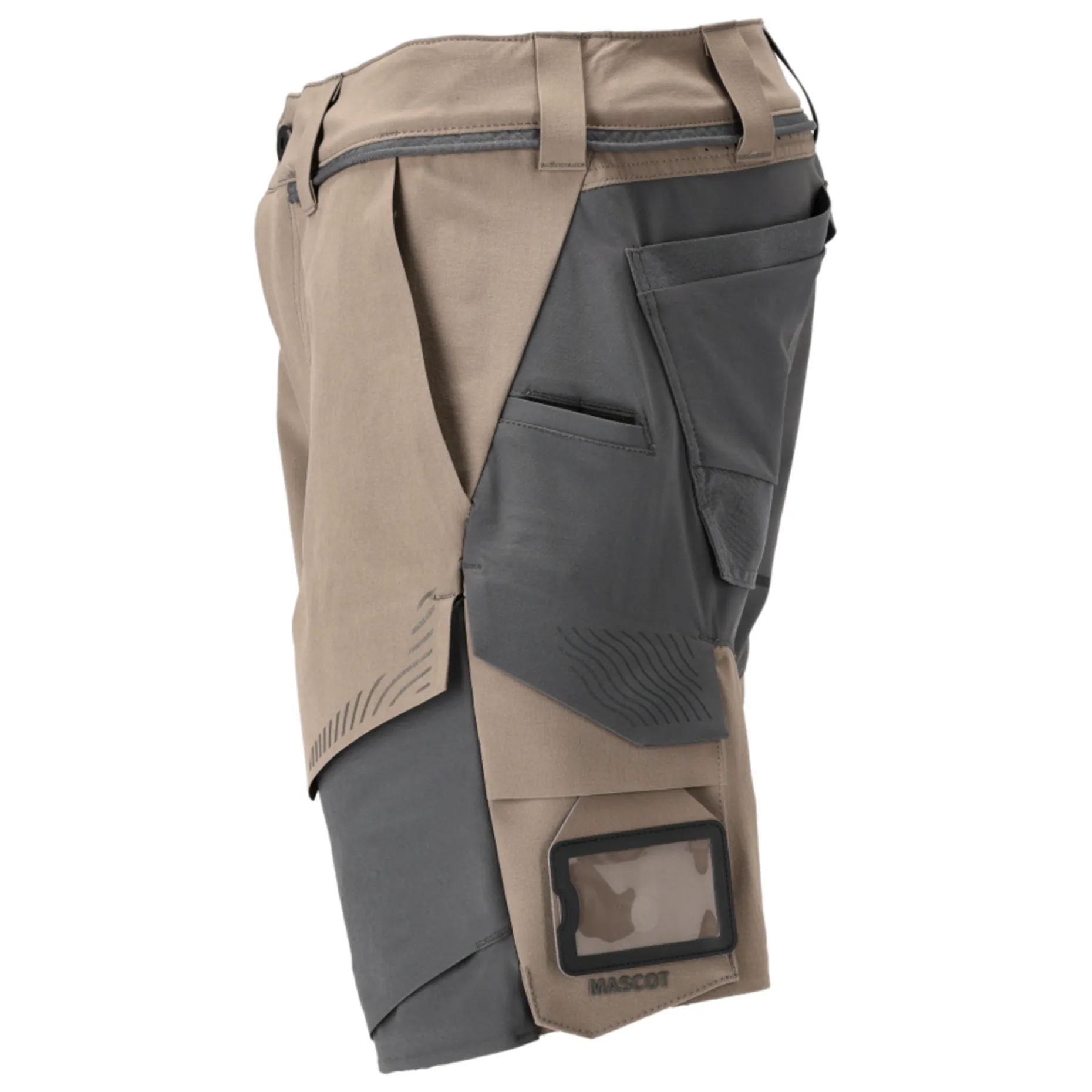 MASCOT CUSTOMIZED 22149 SHORTS 24C46 MØRK SAND/STENGRÅ