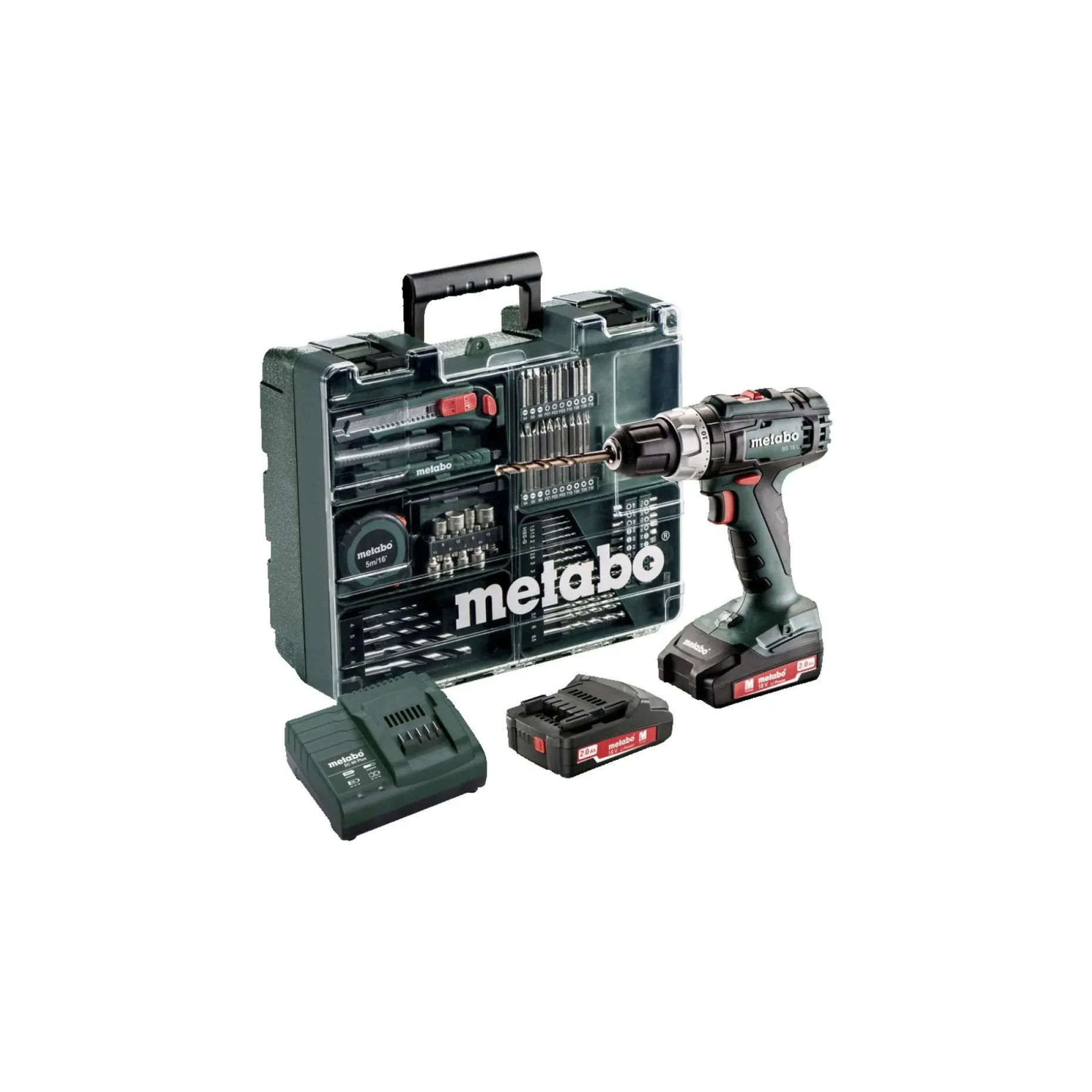 METABO BS 18 L 2X2,0 13MM BORE-/SKRUEMASKINE AKKU MED BATTERI