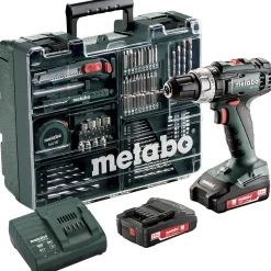 METABO SB 18 L 2X2,0 13MM BORE-/SKRUEMASKINE MED SLAG AKKU MED BATTERI