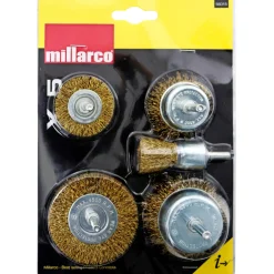 MILLARCO STÅLBØRSTE Ø20 - 75 MM 5 DELE