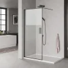 MILOBAD SORT PROFIL BRUSEVÆG KLART GLAS 100 CM
