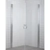 MILOBAD 90X90X195 CM LIGE BRUSEHJØRNE FROST 90 CM