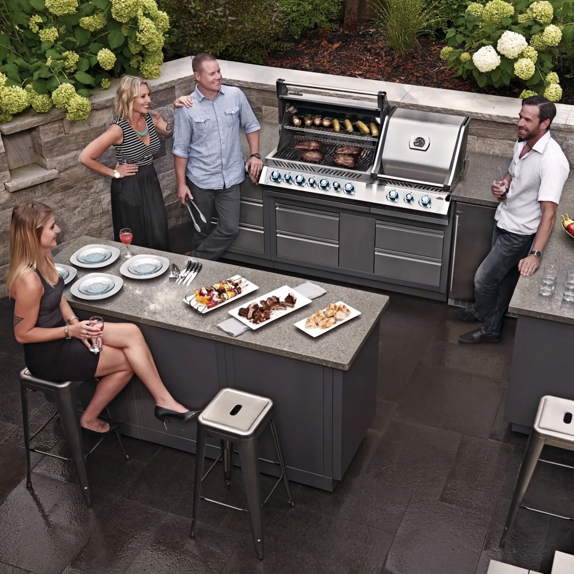 NAPOLEON PRESTIGE PRO 825 INDBYGNING INDBYGNINGSGRILL RUSTFRIT STÅL