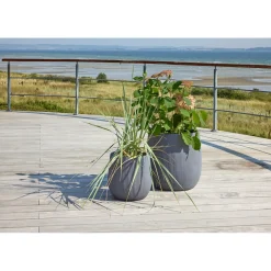 OUTRIUM ELLA HAVEKRUKKE FIBERCEMENT ANTRACIT Ø57XH57CM