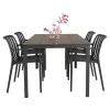 OUTRIUM PISA/MURCIA BORD + 4 STOLE HAVESÆT SORT