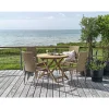 OUTRIUM SYROS/NAPOLI MED 4 STOLE HAVEMØBELSÆT TEAK/NATUR