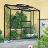OUTRIUM VÆGDRIVHUS 3 MM DELT GLAS SORT 1,3 M2