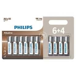 PHILIPS AA BATTERI 10 STK/PAK