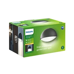 PHILIPS DUST UDENDØRS VÆGLAMPE ANTHRACITE 3W
