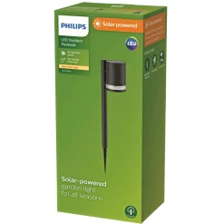PHILIPS FYCE SOLCELLE BEDLAMPE SORT 28,4 CM