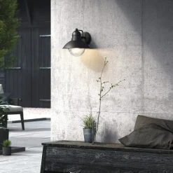 PHILIPS HOVERFLY UDENDØRS VÆGLAMPE SORT 60W