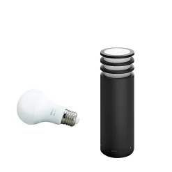 PHILIPS HUE W LUCCA BEDLAMPE ANTRACITGRÅ 40 CM