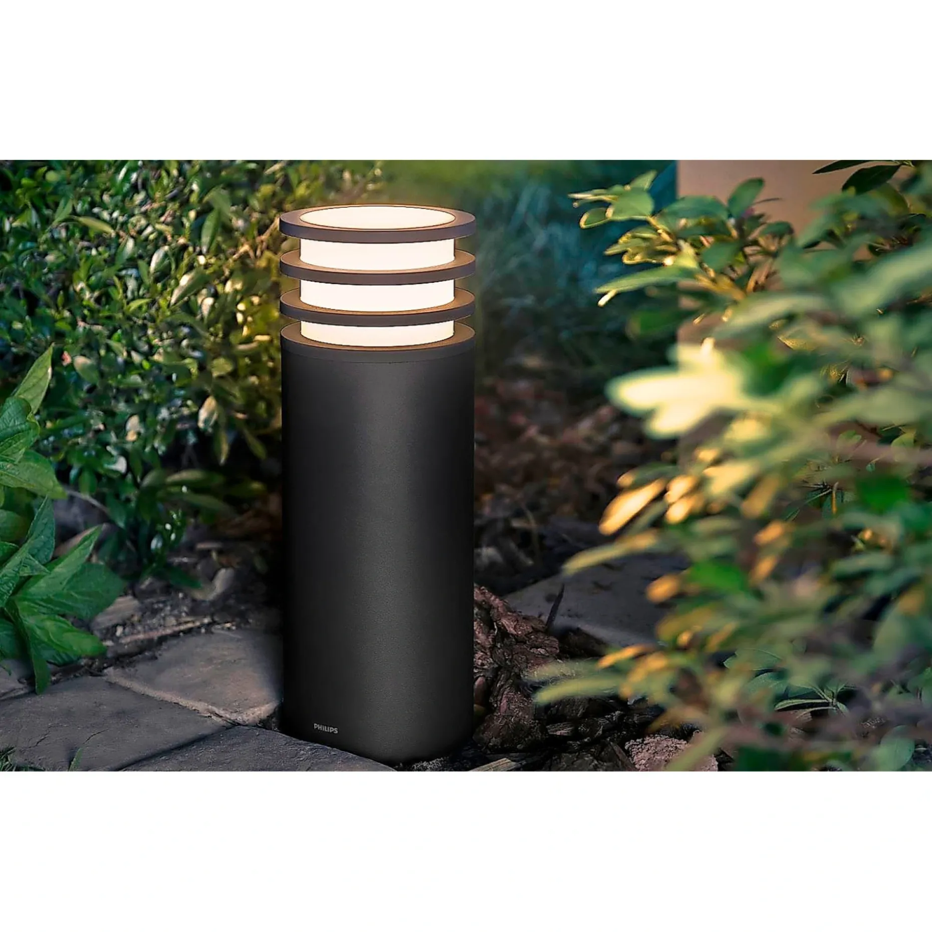 PHILIPS HUE W LUCCA BEDLAMPE ANTRACITGRÅ 40 CM