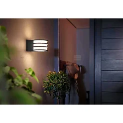 PHILIPS HUE W LUCCA UDENDØRS VÆGLAMPE 9W ANTRACITGRÅ