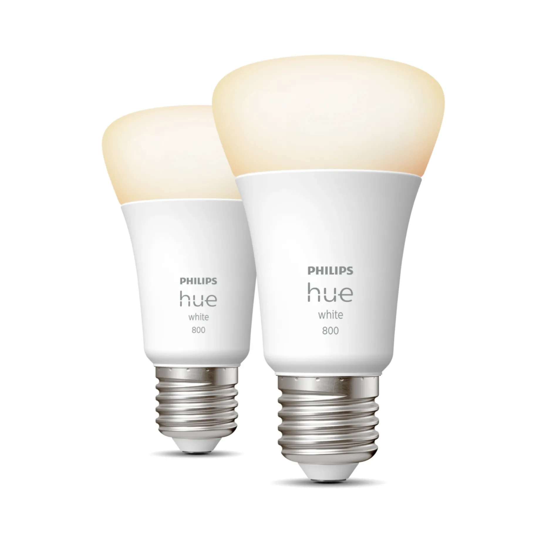 PHILIPS HUE W 2-PAK SMART LED PÆRE E27 STANDARD 9W