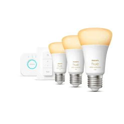 PHILIPS HUE WA 3 X E27, BRIDGE & FJERNBETJ. STARTSÆT