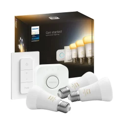 PHILIPS HUE WA 3 X E27, BRIDGE & FJERNBETJ. STARTSÆT