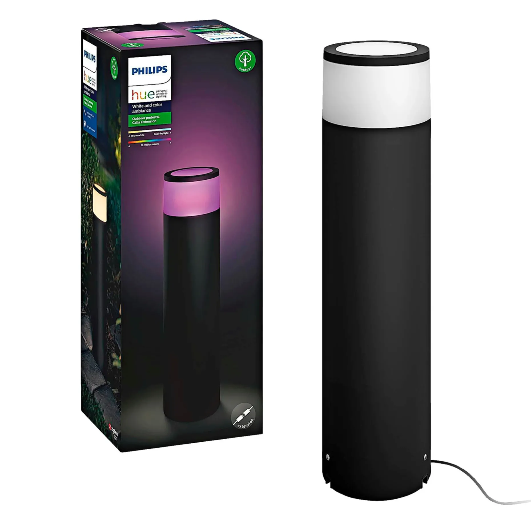 PHILIPS HUE WCA CALLA UDVIDELSE BEDLAMPE SORT 40 CM