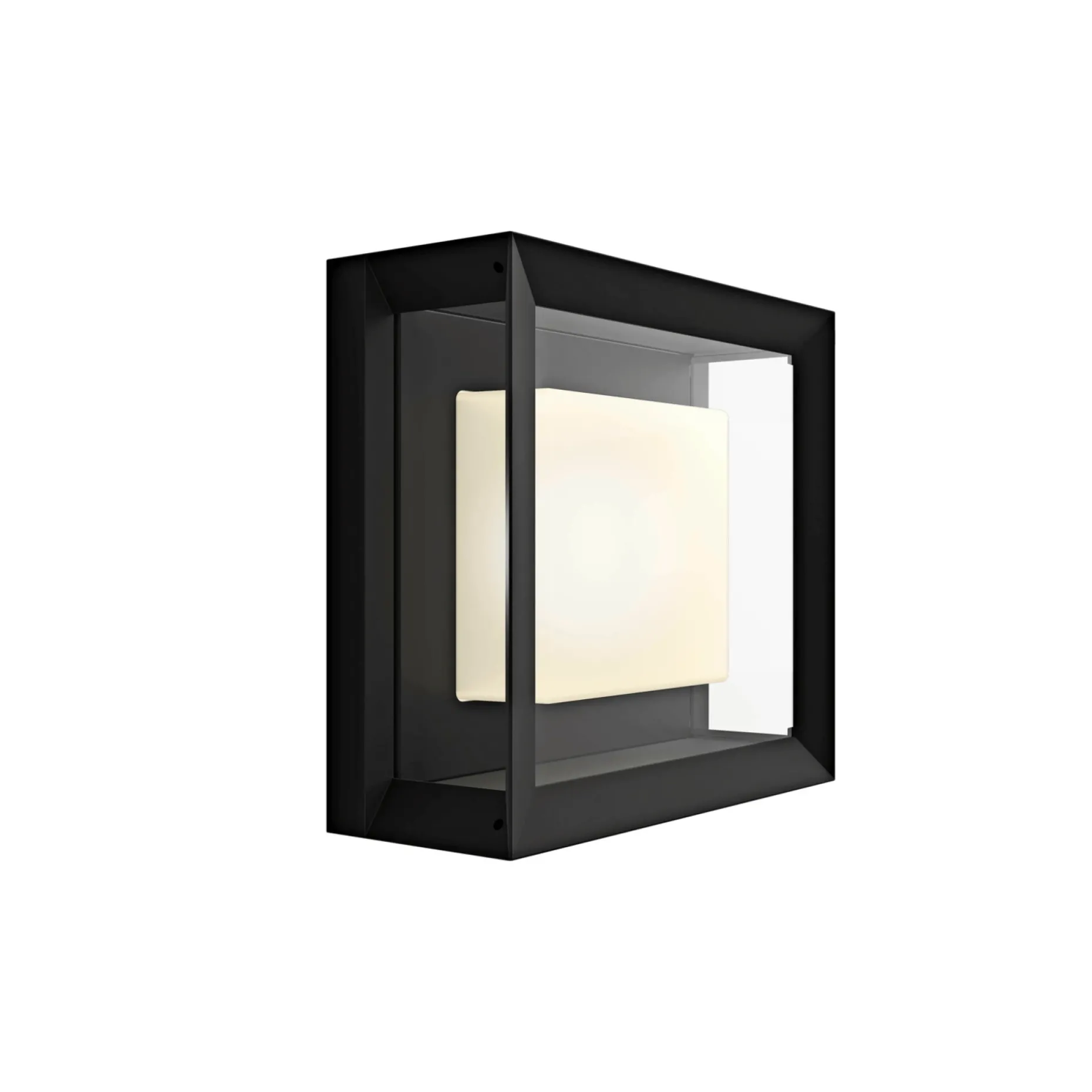 PHILIPS HUE WCA ECONIC SQUARE UDENDØRS VÆGLAMPE 15W SORT