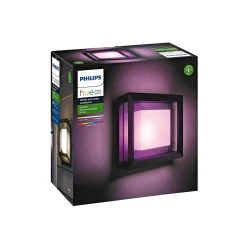PHILIPS HUE WCA ECONIC SQUARE UDENDØRS VÆGLAMPE 15W SORT