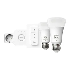 PHILIPS HUE WCA SMART, 2 X E27, BRIDGE, DIM. SWITCH & PLUG STARTSÆT