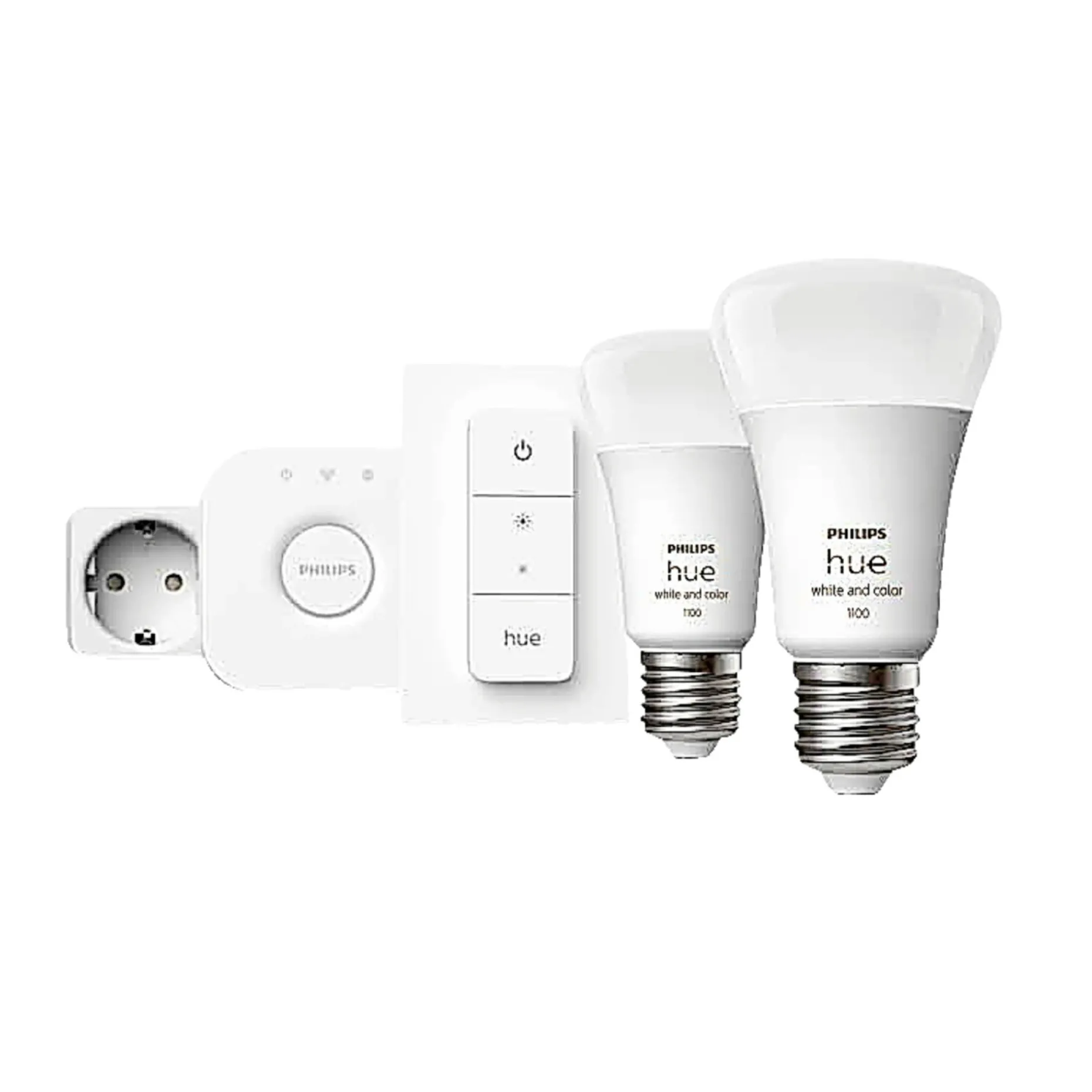 PHILIPS HUE WCA SMART, 2 X E27, BRIDGE, DIM. SWITCH & PLUG STARTSÆT