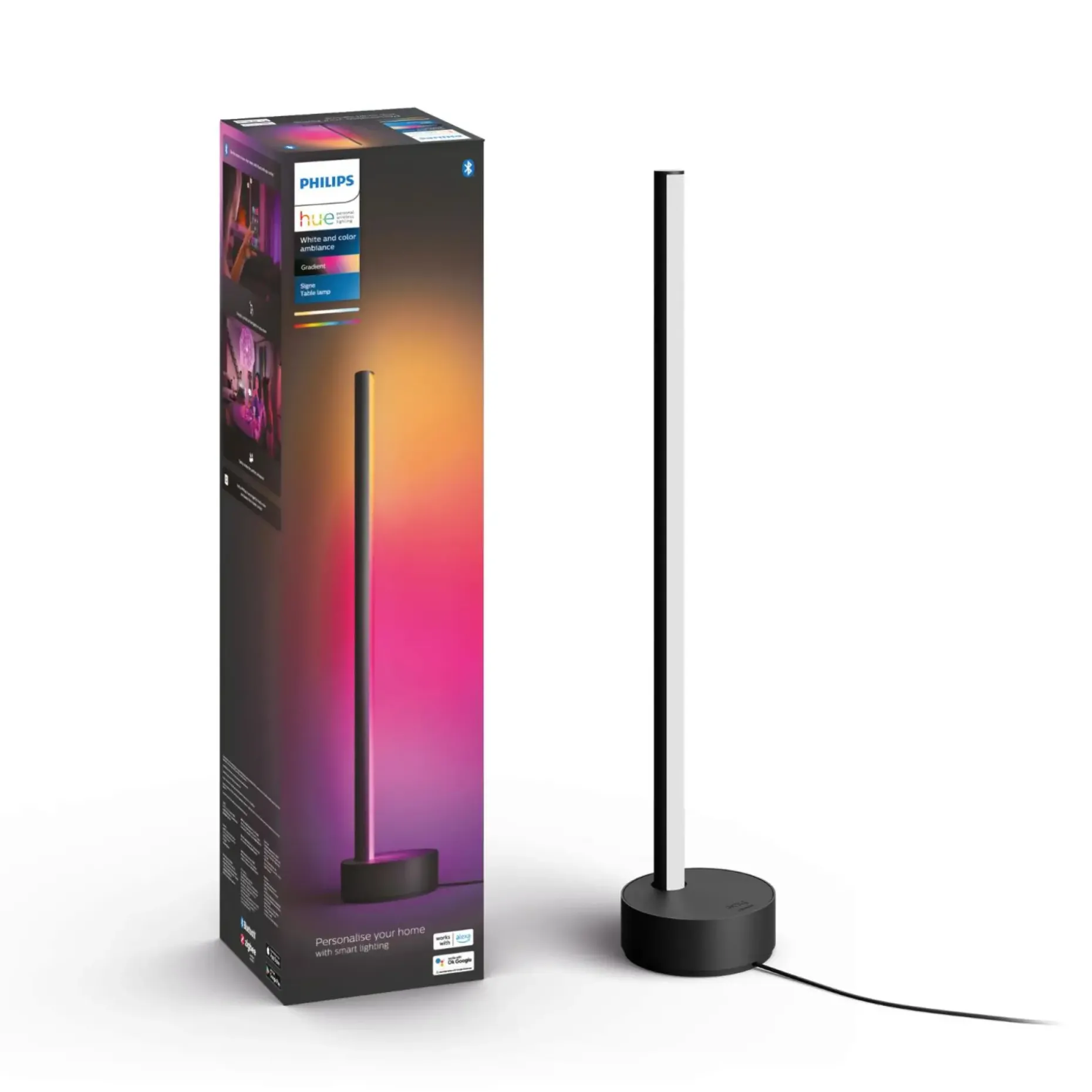 PHILIPS HUE WCA WCA BORDLAMPE SORT 55,3 CM