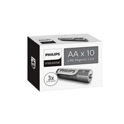 PHILIPS INDUSTRIAL ALKALINE AA BATTERI 10 STK/PAK