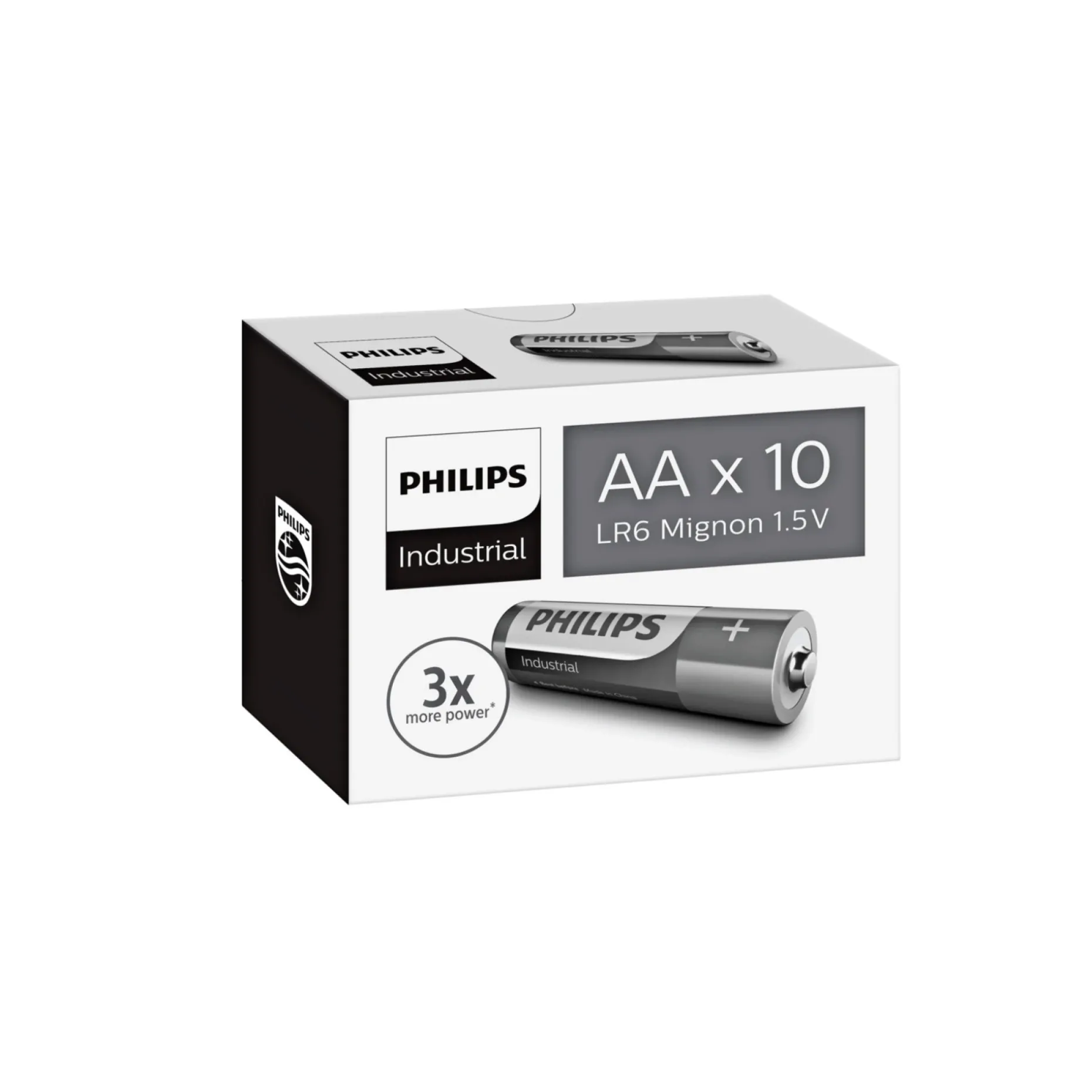 PHILIPS INDUSTRIAL ALKALINE AA BATTERI 10 STK/PAK