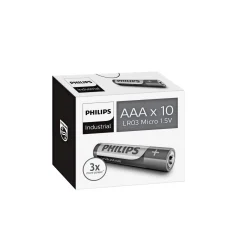 PHILIPS INDUSTRIAL ALKALINE AAA BATTERI 10 STK/PAK