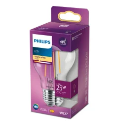PHILIPS KLAR LED PÆRE STANDARD E27 2W